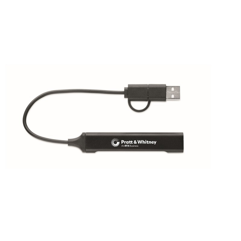 Hub USB 4-portowy z nadrukiem