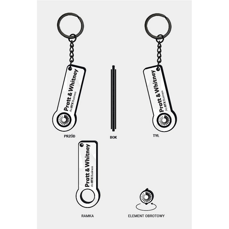 Brelok obrotowy z żywicy PW