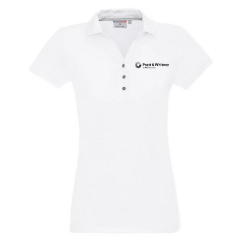 Koszulka polo coast damska biała PW