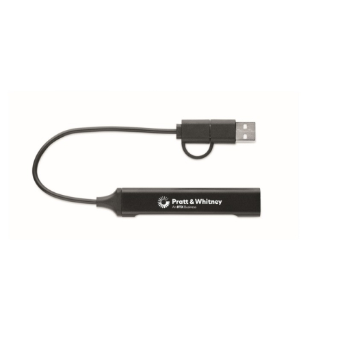 Hub USB 4-portowy z nadrukiem