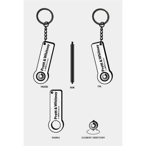 Brelok obrotowy z żywicy PW