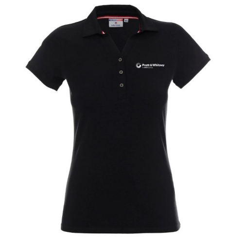 Koszulka polo coast damska czarna PW
